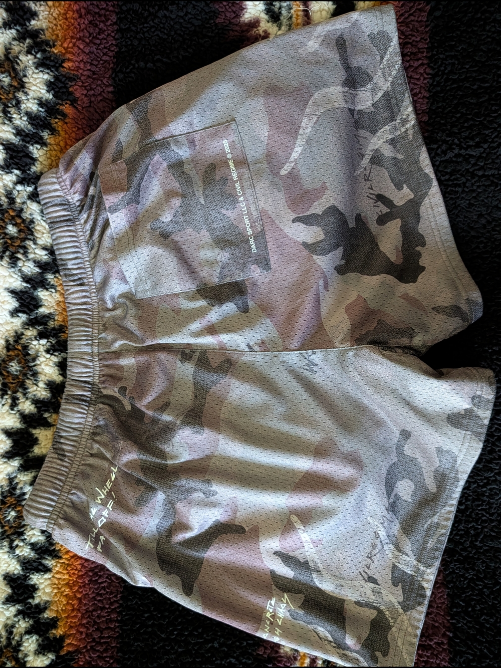 Darcsport Camouflage Drawstring Athletic Shorts Large 258/1000 - Picture 3 of 3